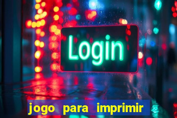 jogo para imprimir e montar